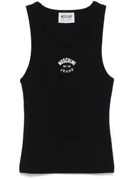 Майка с логотипом MOSCHINO JEANS, черный