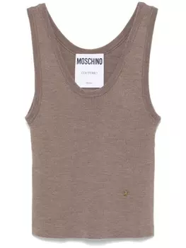 Майка с логотипом Moschino, серый