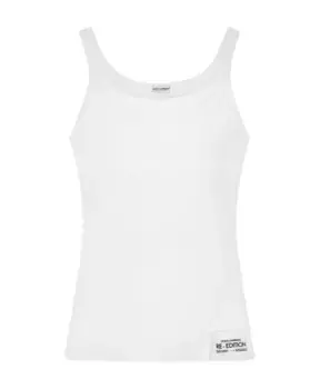 Майка с логотипом S стандартная посадка Dolce & Gabbana, белый