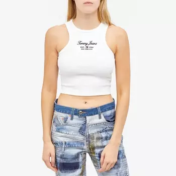 Майка с логотипом Tommy Jeans, белый