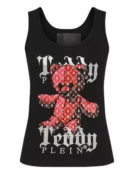 Майка с монограммой Teddy Bear PHILIPP PLEIN, черный