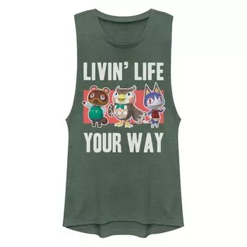 Майка с мускулами Animal Crossing для юниоров Living Life Your Way Licensed Character