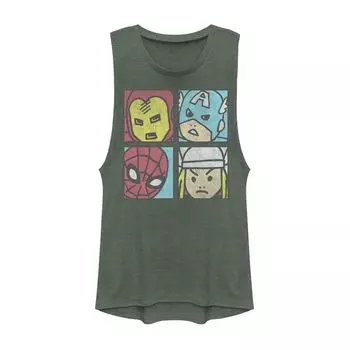 Майка с мускулистой текстурой Doodle Box Up для юниоров Marvel Avengers Licensed Character
