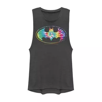 Майка с мускулистым логотипом DC Comics Batman Tie Dye для юниоров Licensed Character