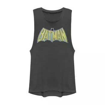 Майка с мускулистым логотипом и винтажным логотипом DC Comics для юниоров, Бэтмен Licensed Character