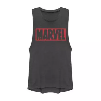 Майка с мускулистым логотипом Marvel Simple Brick для юниоров Licensed Character