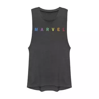Майка с мускулистым логотипом Marvel Simple Rainbow для юниоров Licensed Character