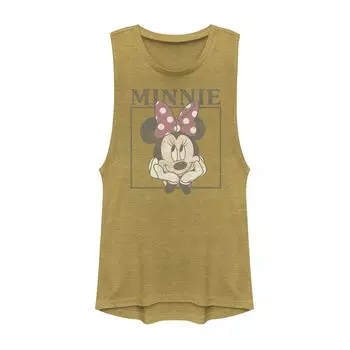 Майка с мускулистым принтом Disney's Minnie Mouse для подростков в рамке с потертым рисунком Licensed Character