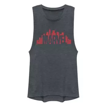 Майка с мускулистым рисунком и логотипом Marvel City Skyline для юниоров Licensed Character