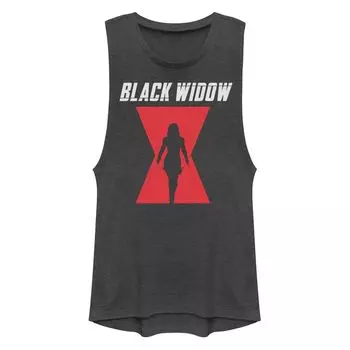 Майка с мускулистым силуэтом и логотипом Marvel Black Widow для юниоров Licensed Character
