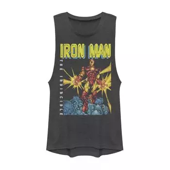 Майка с мышцами для юниоров Marvel Avengers Iron Man The Invincible Dark Portrait Licensed Character