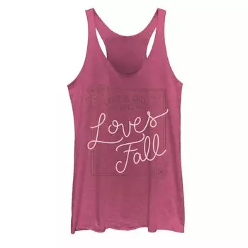 Майка с надписью «Just A Girl Who Loves Fall» для юниоров в рамке