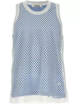 Майка с надписью Wales Bonner Record, синий