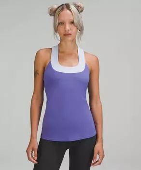 Майка с овальным вырезом Throwback Lululemon, индиго