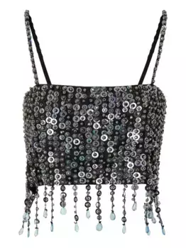 Майка с пайетками PINKO, черный