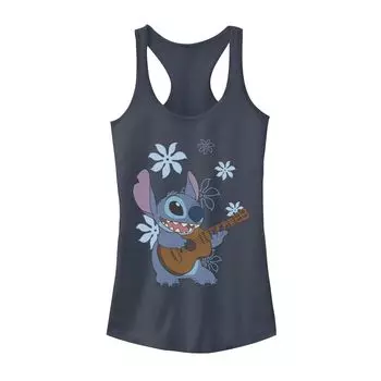 Майка с плакатом «Цветы» Disney Lilo & Stitch Stitch для юниоров Licensed Character