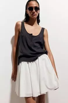 Майка с планкой на пуговицах H&M, серый