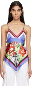 Майка с платком Blue Roses Versace Jeans Couture
