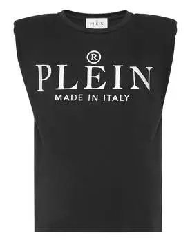 Майка с подкладкой на плечах Philipp Plein TM, черный