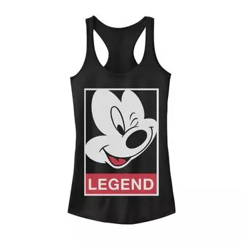 Майка с подмигивающим портретом Disney Mickey Mouse Legend для юниоров Licensed Character, черный