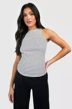 Майка с полоской для материалов Boohoo, белый