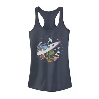 Майка с портретом Disney Lilo & Stitch Surfing Tropical Circle для юниоров Licensed Character