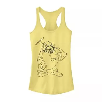Майка с портретом и графическим рисунком Looney Tunes для юниоров Tazmanian Devil Nerd Licensed Character