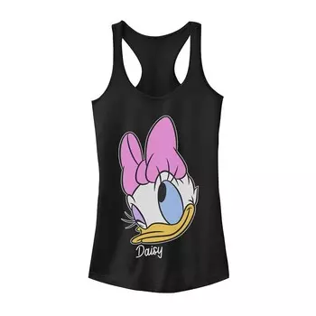 Майка с портретом подмигивающего лица Disney's Daisy Duck Juniors Licensed Character, черный