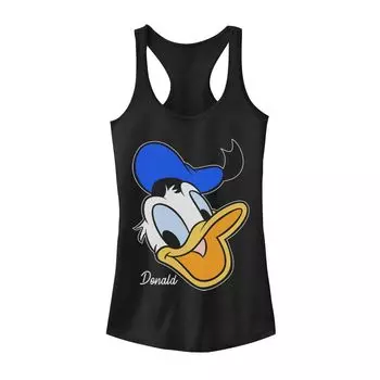 Майка с портретом улыбающегося лица Disney Donald Duck для юниоров Licensed Character, черный
