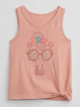 Майка с принтом Gap, розовый