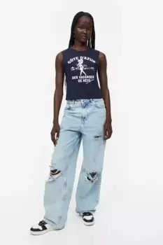 Майка с принтом H&M, синий