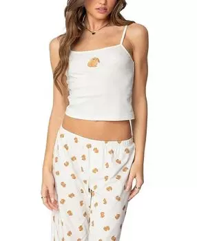 Майка с принтом «хлопковый хвост» Edikted, белый