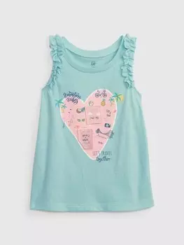 Майка с принтом в виде сердца Gap, синий