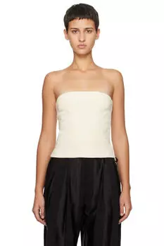 Майка с прямым вырезом от белого цвета Esse Studios