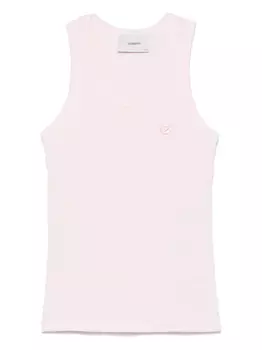 Майка с ребристым логотипом Coperni, розовый