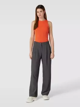 Майка с ребристым узором Review, темно-оранжевый