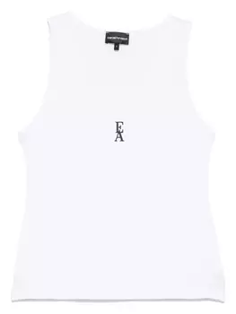 Майка с рельефным логотипом Emporio Armani, белый