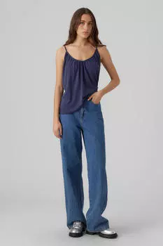 Майка с ремешками Vero Moda, темно-синий