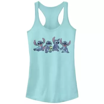 Майка с рисунком «борцовка» Disney's Lilo & Stitch Four In Line Stitch, цвет Cancun