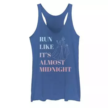 Майка с рисунком Disney Cinderella Juniors Run Like Midnight в стиле омбре Licensed Character