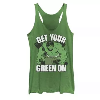 Майка с рисунком Marvel Hulk для юниоров «Get Your Green On» Licensed Character