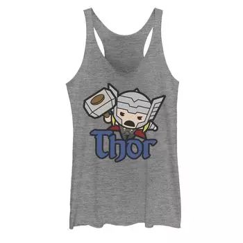 Майка с рисунком Marvel Thor The Mighty Kawaii для юниоров и милым прыжком Marvel