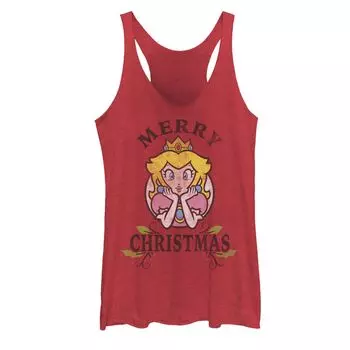 Майка с рисунком «Merry Christmas» для детей Nintendo Super Mario Princess Peach Licensed Character