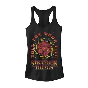 Майка с рисунком Racerback для юниоров Stranger Things "Roll For Your Life" Licensed Character