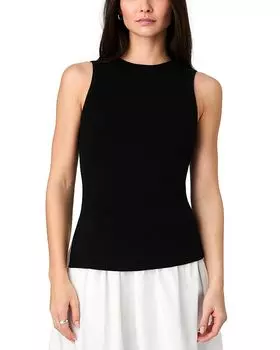 Майка с рубчиком Mozza FRENCH CONNECTION, черный