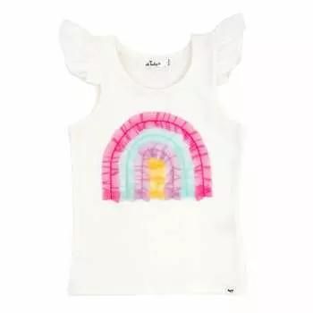 Майка с рукавами-крылышками из тюля Rainbow Cream Bright oh baby!