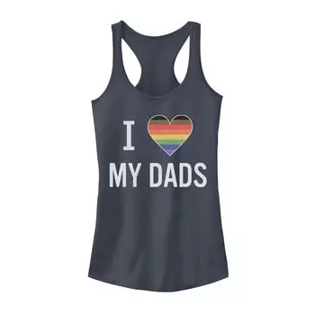 Майка с сердечком в радужную полоску Junior's I Love My Dads