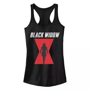 Майка с силуэтом и логотипом Marvel Black Widow для юниоров Licensed Character