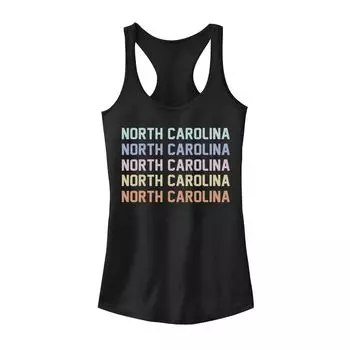 Майка с текстом пастельных тонов "North Carolina" для юниоров