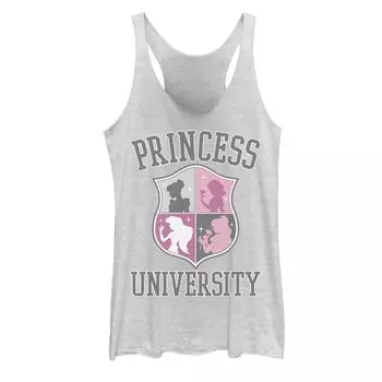 Майка с текстовым логотипом и графическим графическим логотипом Disney Princess University College для юниоров Licensed Character